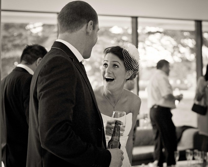 bride laughing 